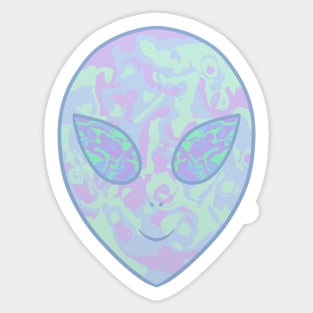 Happy Alien Sticker